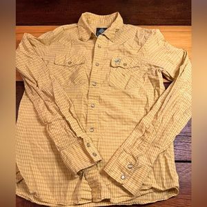 Men’s Small Long-Sleeve Hollister Collar Shirt with Snaps